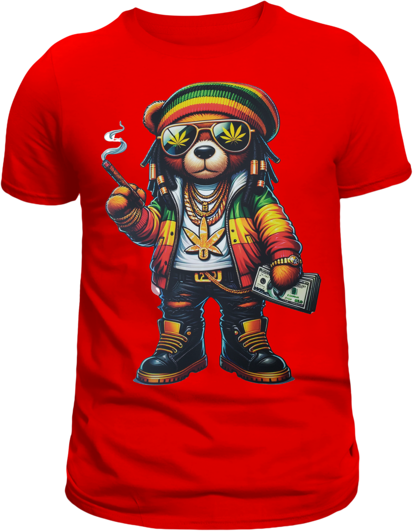 Cool 420 Smoking Bear T-shirts