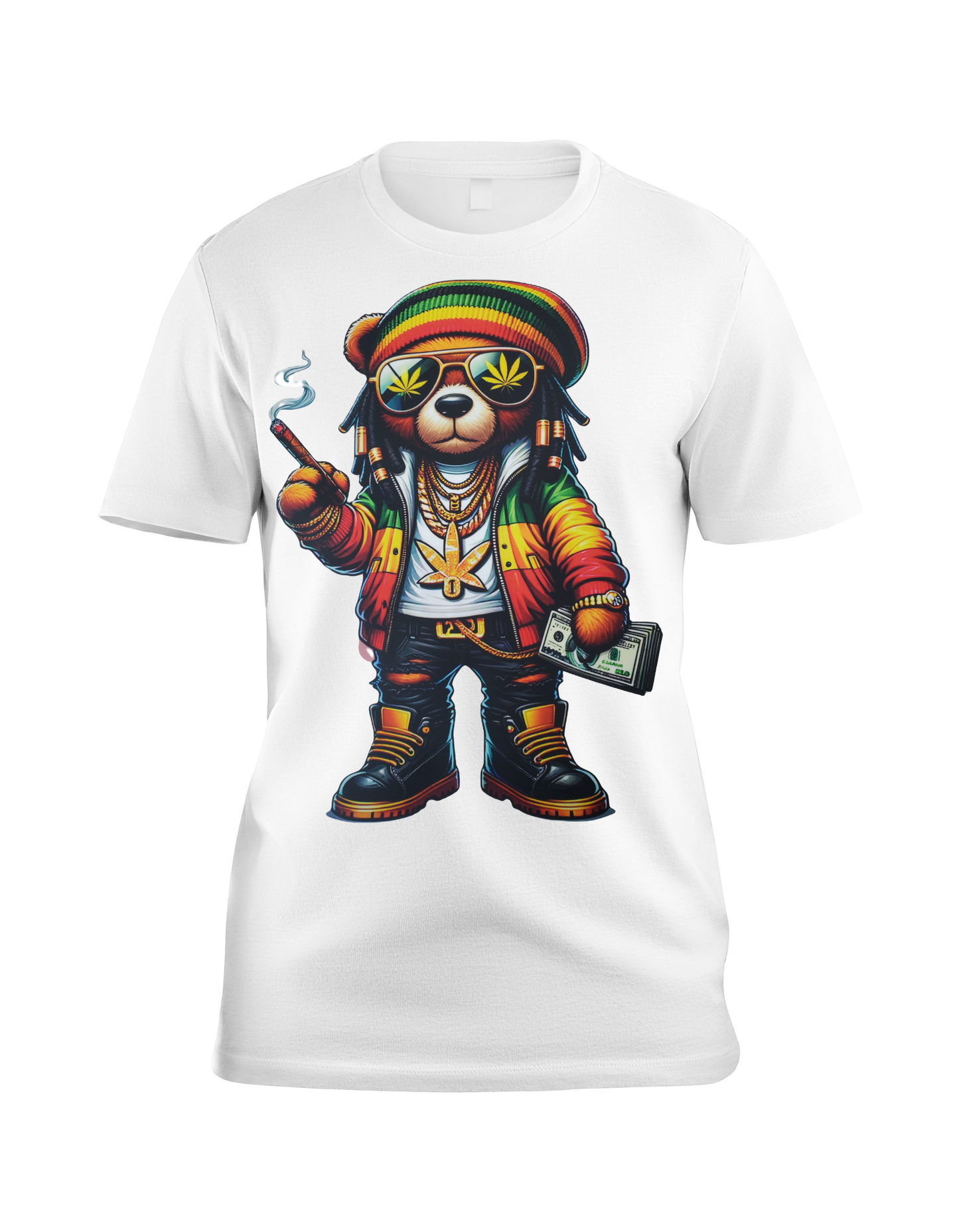 Cool 420 Smoking Bear T-shirts
